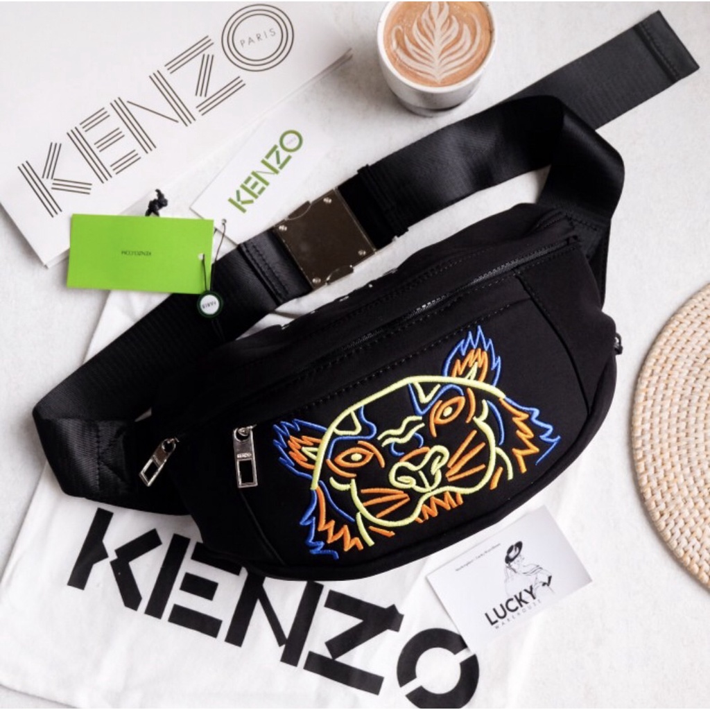 Kenzo Tiger Bumbag Neon Black - Original 1000%