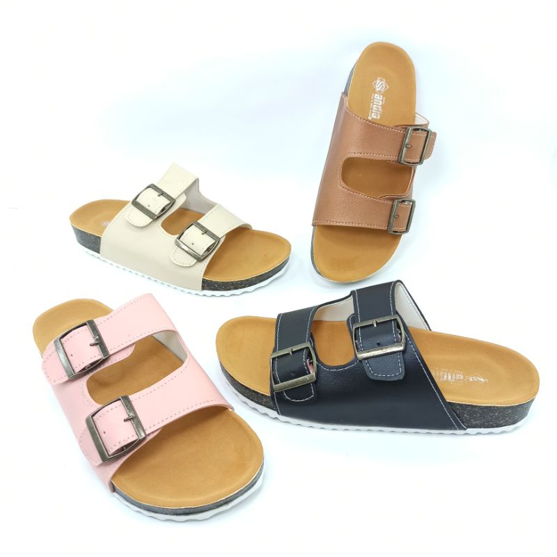 Sandal Wanita Sendal Birken Selop Andis Slip Sandals AF14