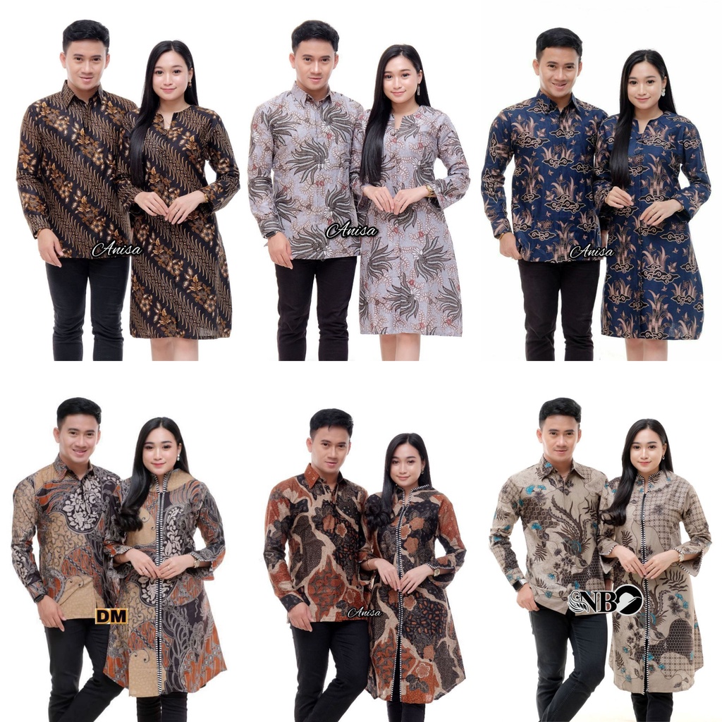 Maura Couple - Sania Ruffle Batik Couple Ori Ndoro Jowi Garansi Termurah Shopee - BATIK MODERN SOLO