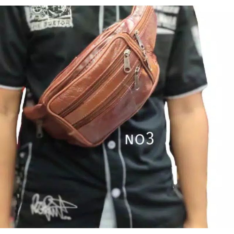 tas waistbag  -  waist bag pinggang kulit asli crossbody impor