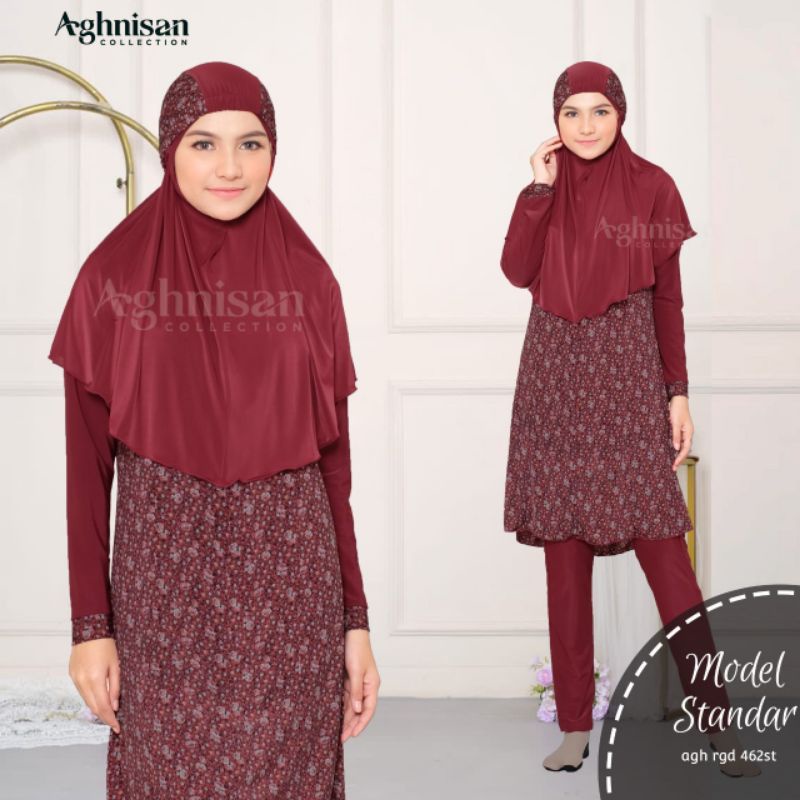 Baju Renang Muslim Aghnisan Standar Muslimah Wanita Dewasa Syari Jumbo