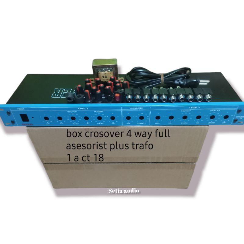paket box crossover 4 way lengkap asesorist plus trafo 1A ct 18v
