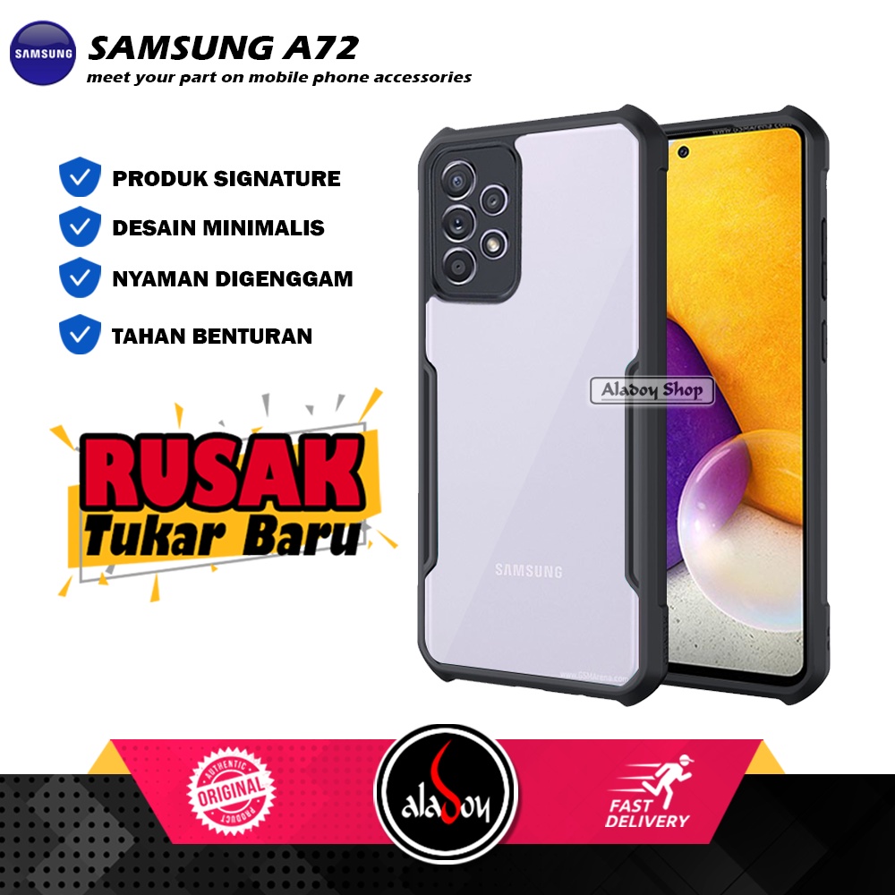 Case Samsung A72 Armor Fusion Shockproof Transparent Premium Casing