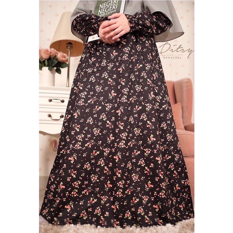 ditsy strawberry jetblack S