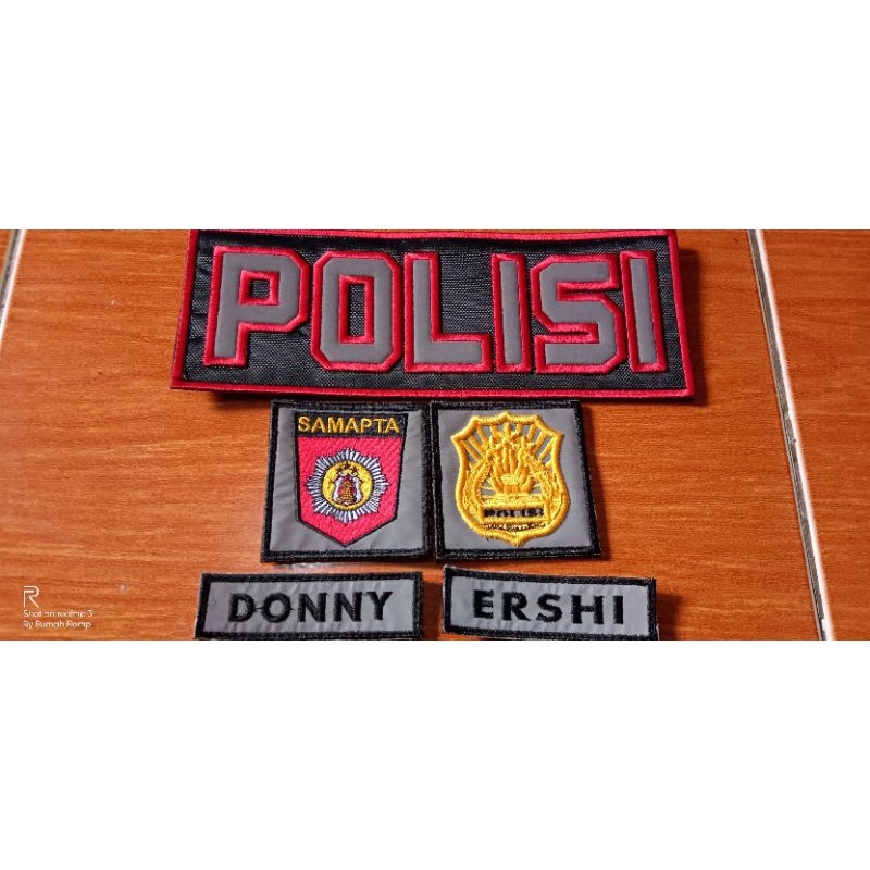 bordir logo polisi