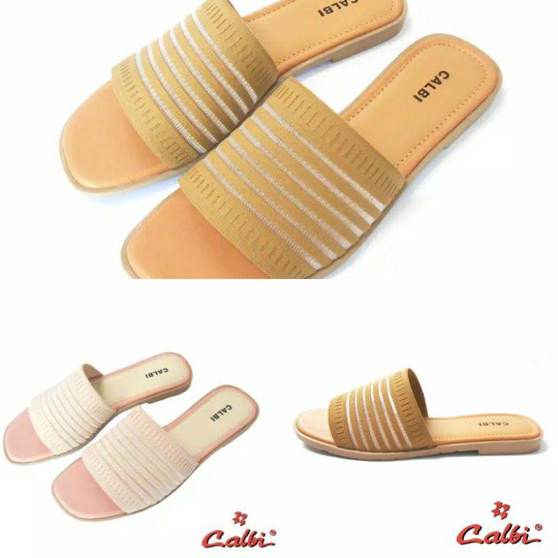 Sandal teplek rajut Merk Calbi