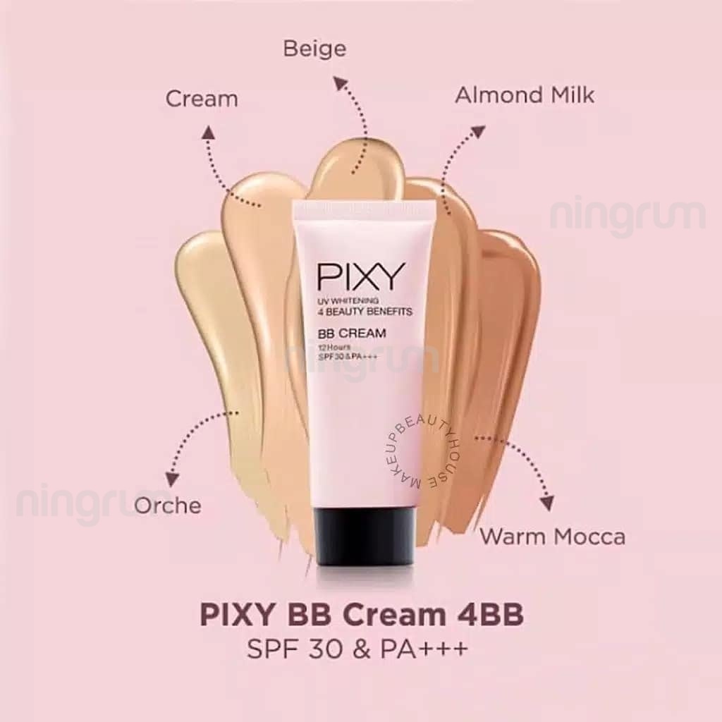 Ningrum - Pixy UV Whitening 4 Beauty Benefits BB Cream 30ml Kosmetik Kecantikan Wajah | Foundation Spf 30 &amp; PA +++ | Alas Bedak - 8004