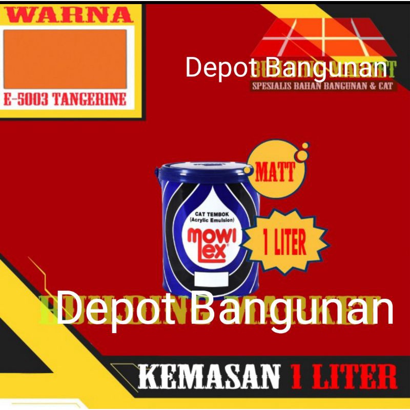 Cat Taman Cat Tembok Mowilex Interior MM - 5003 Tangerin 1 Liter