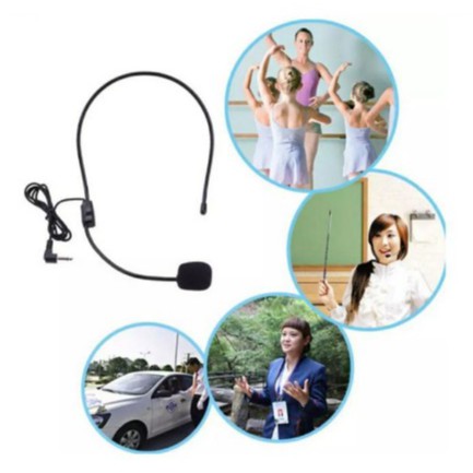 Mic Bando Clip On 3.5Mm Microphone Headset Kabel Jack Zoom Meet Video Call Conference handphone HP