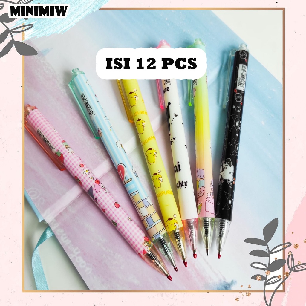 

SELUSIN PULPEN CETEK SANRIO MELODI PURIN LITTLE STARS KUROMI HELLO KITTY ALAT TULIS BOLPOIN UNIK IMUT MURAH PEN GEL KARAKTER PENA UNIK LUCU
