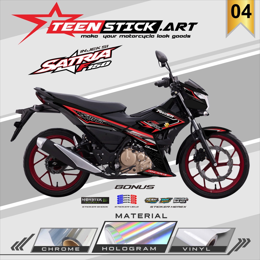STRIPING SATRIA- STRIPING HOLOGRAN SUZUKI SATRIA FU INJEKSI 2016 RACING
