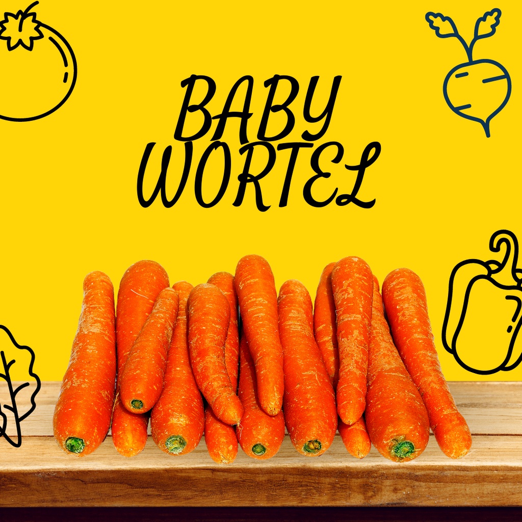 Baby Carrot Wortel Mini Sayur Segar Brastagi Kemasn Pack