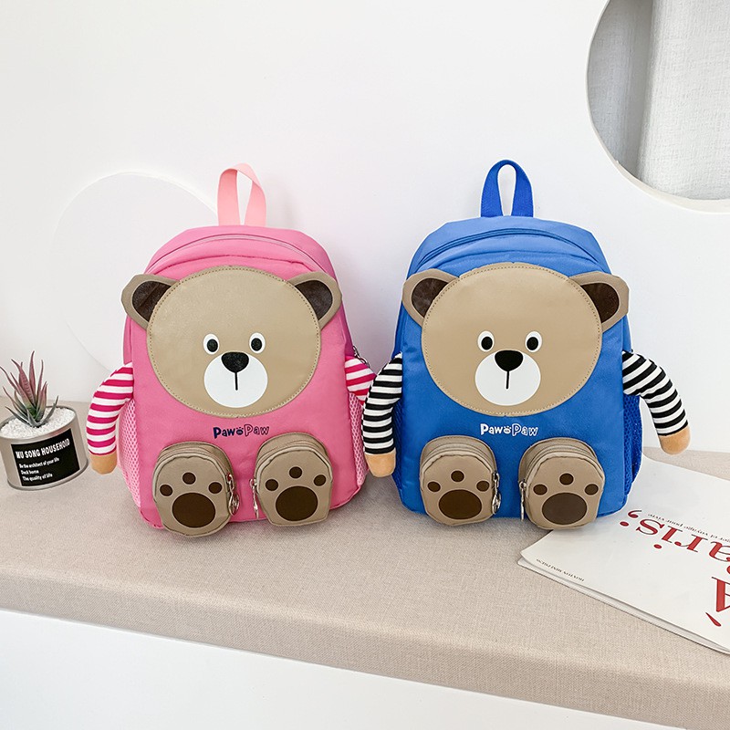 HappyOliver BEAR PAWPAW RANSEL import anak resleting backpack anak laki tas ransel anak tas sekolah paud