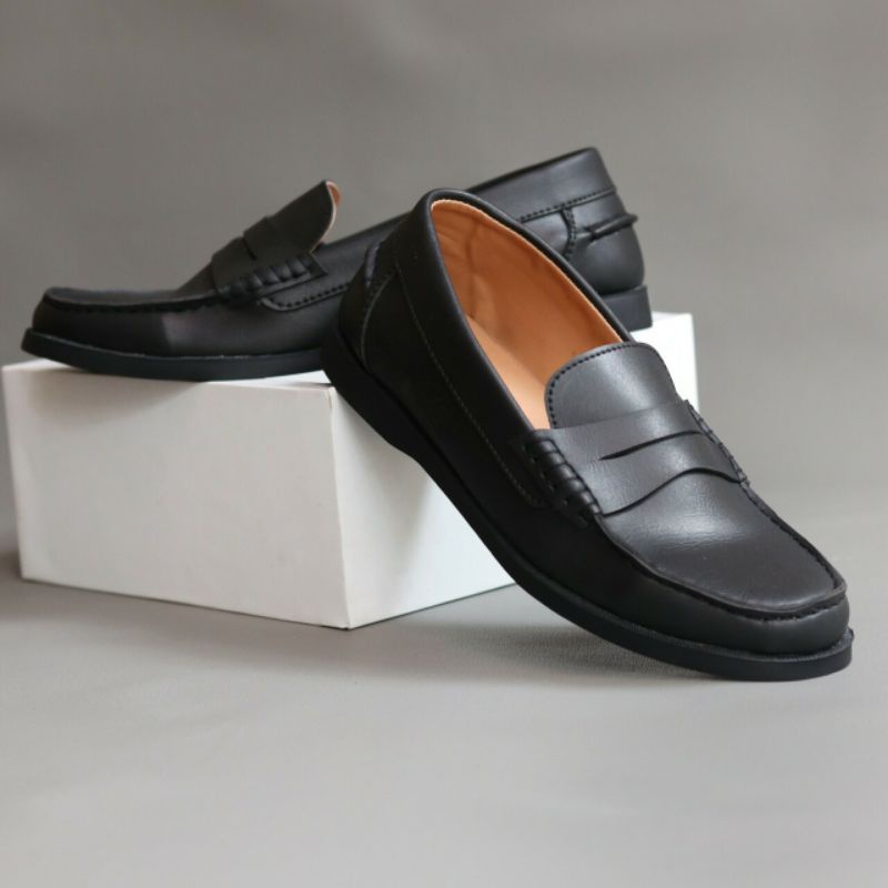 IRISH | Sepatu Slip On Kerja Pria Formal Kantor Loafers Kasual Original Premium Quality