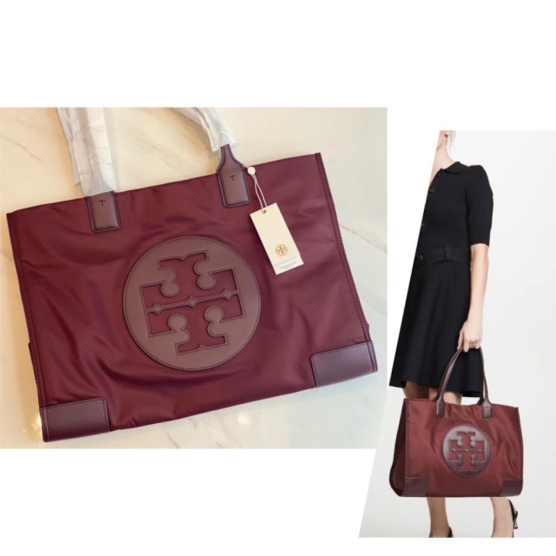 Tory Burch Ella Printed Tote Color claret
