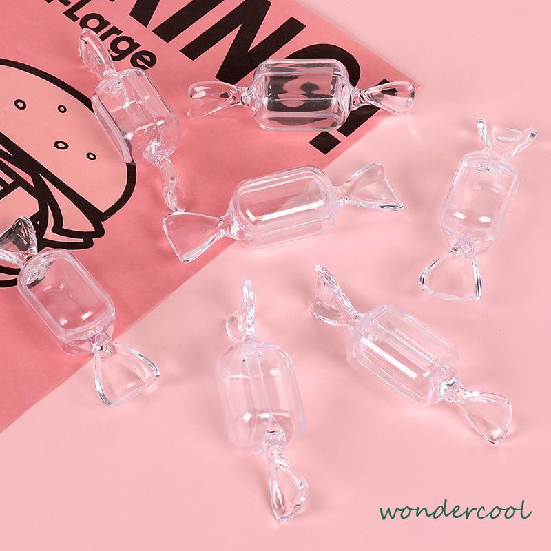 Permen Kreatif Kotak Penyimpanan Transparan Mini Portable Ring Earrings Jewelry Kotak Obat -Won