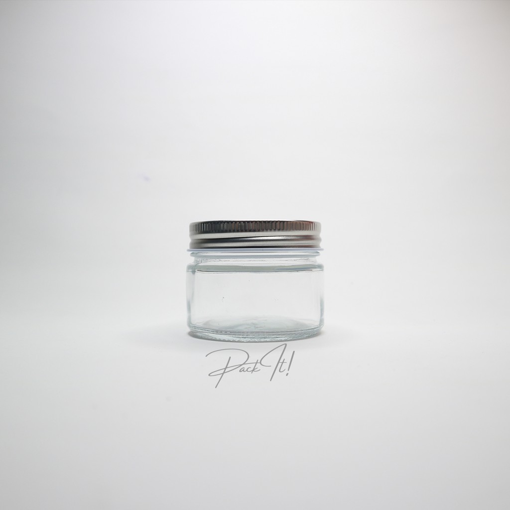 JAR KACA 150ML / TOPLES KACA 150ML / BOTOL KACA 150ML TUTUP ALUMINIUM