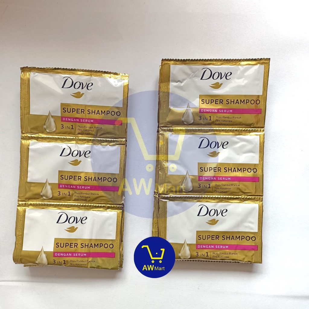 DOVE SHAMPOO 12 SACHET X 9 ML RENCENG - Perawatan Rambut Rusak &amp; Rontok