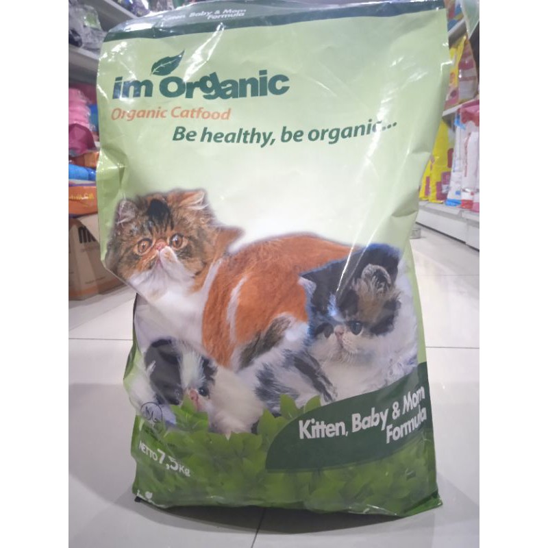 grab gojek - im organic kitten baby mom 7,5kg frespack makanan kucing dry food