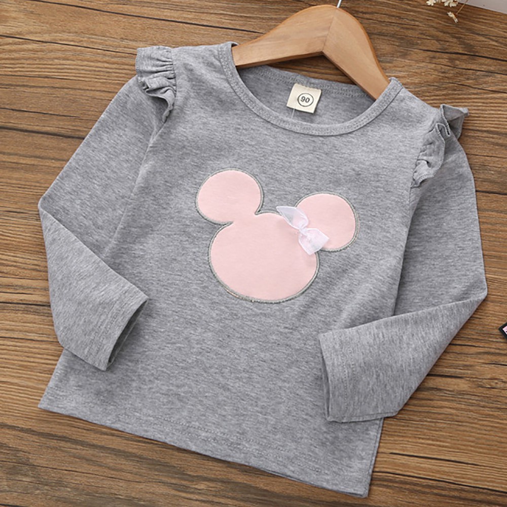 VISION ONLINE-BAJU KAOS MICKEY BURGERS ANAK PEREMPUAN KOREA LUCU 1 2 3 TAHUN MURAH LENGAN PANJANG BAjU KAOS T-SHIRT BOTTOMING ANAK PEREMPUAN LENGAN PANJANG KAOS MINNIE ANAK PEREMPUAN