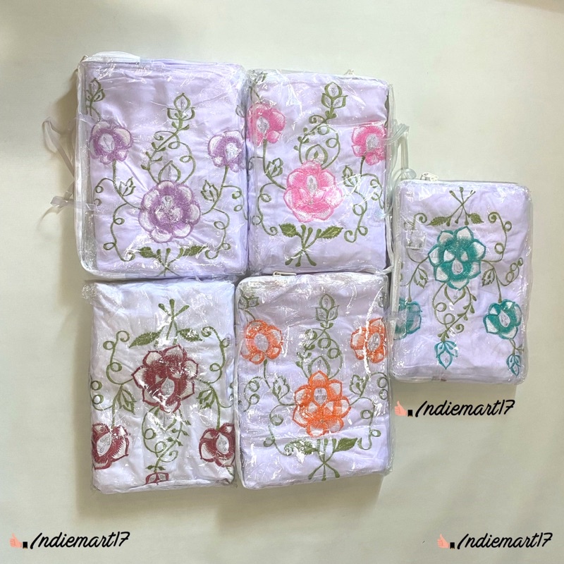 mukena terusan setelan putusan katun bsy polyester bordir dewasa jumbo air mas airmas mukenah rukuh 