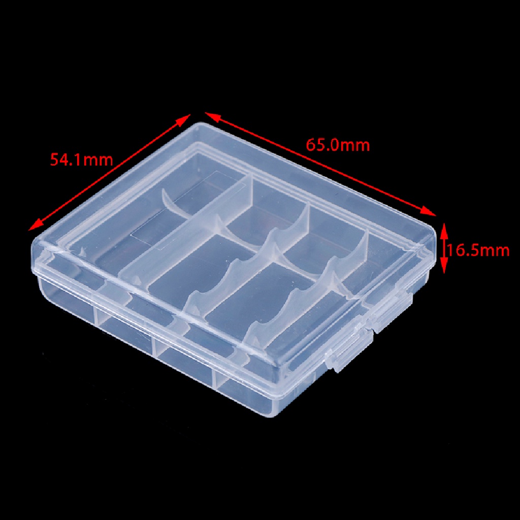 Case Holder Penyimpanan 4 Baterai Aa Aaa 14500 10440 Bahan Plastik