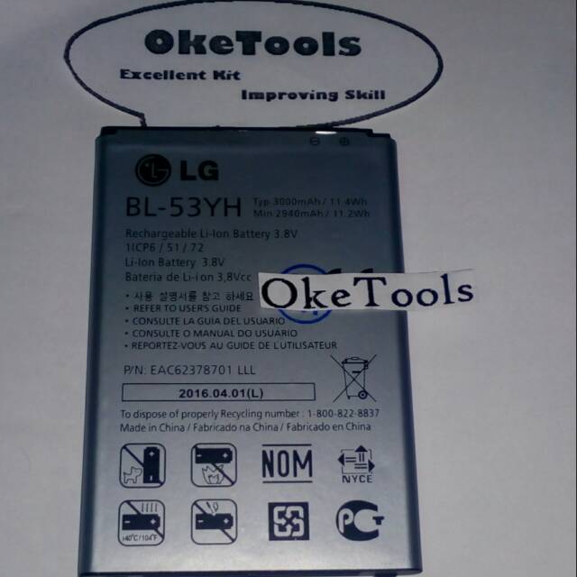 Baterai LG BL-53YH G3 G3 Stylus Original - Battery LG BL53YH G3 Stylus Original - Batre LG G3 Stylus