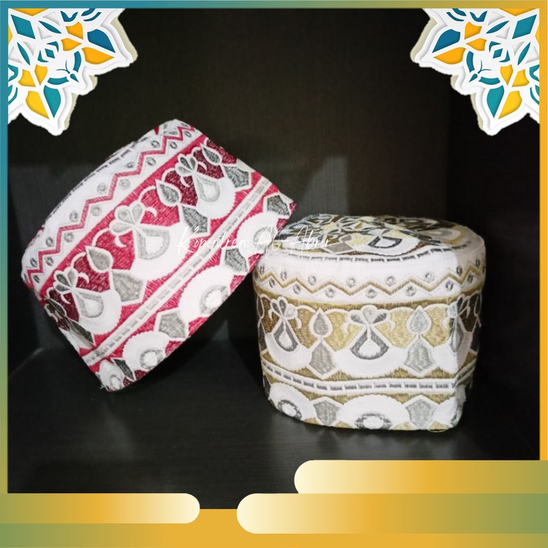 Peci Oman Bangladesh Putih Motif Terbaru