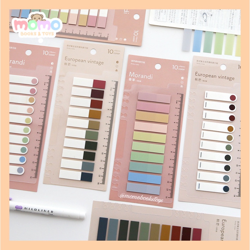 

[MOMO] MORANDI Index Mark Sticky Notes 200 Sheets Loose Leaf | Sticky Note Stiky Note Aesthetic Warna Warni | Penanda Pembatas Buku Binder | Tempelan Kertas Catatan Buku Scrapbook Diary Notebook | Estetik Lucu Cute DIY Murah