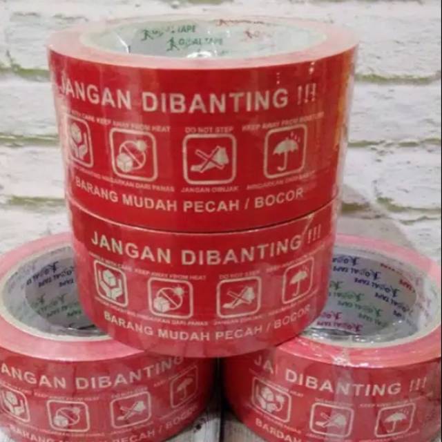 Lakban Goal Tape Jangan Dibanting 2Inch / 48mm Panjang 100 yard(100 M)