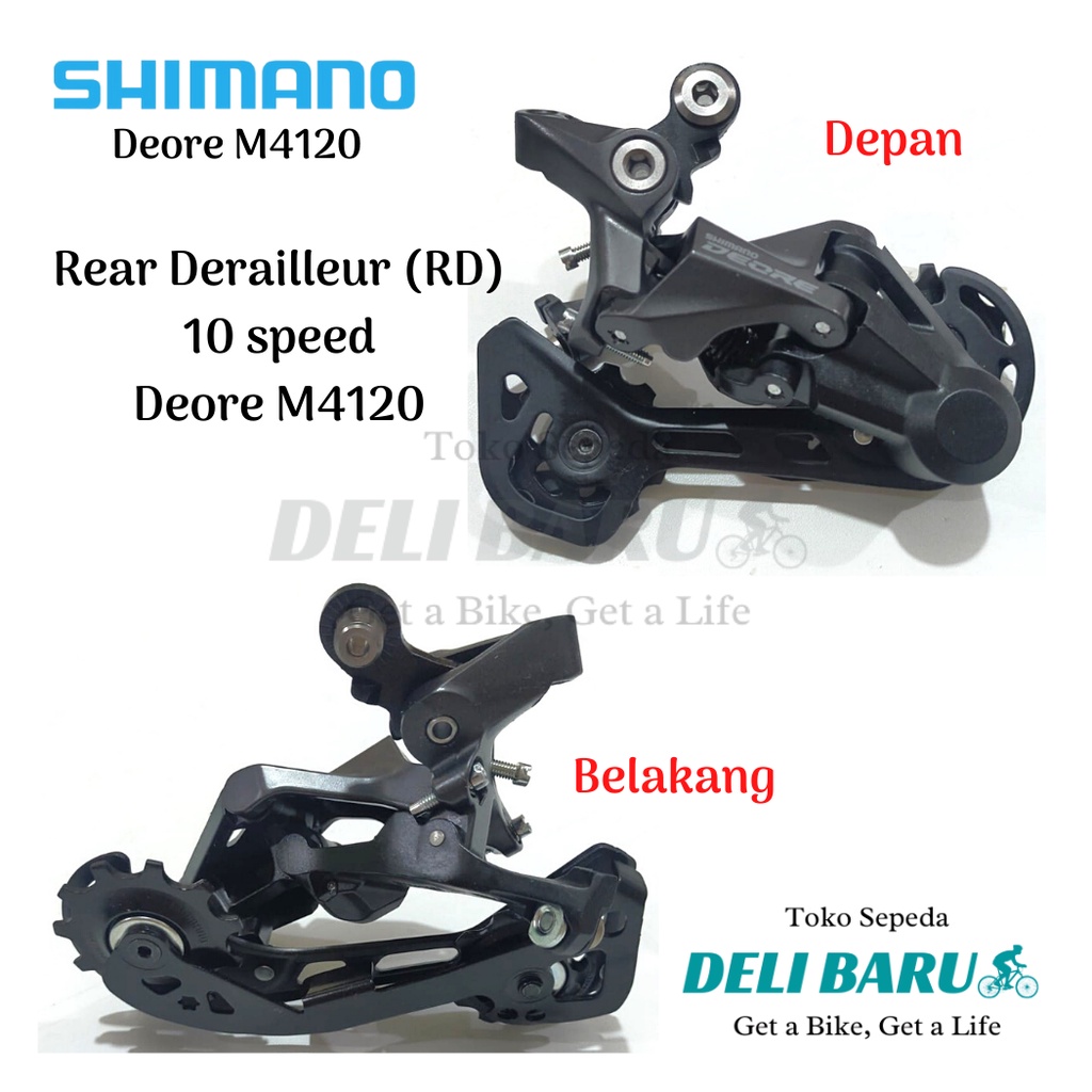 Shimano RD Rear Derailleur 10 speed DEORE M 4120 long cage sepeda MTB