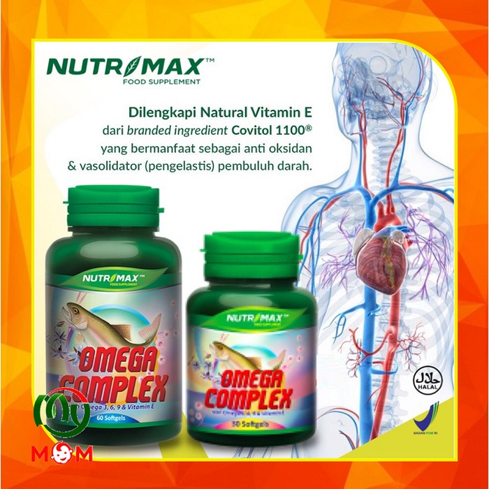 TERLARIS [ BPOM ] Nutrimax Omega Complex With Omega 3, 6, 9 & Vitamin E - OmegaComplex 30