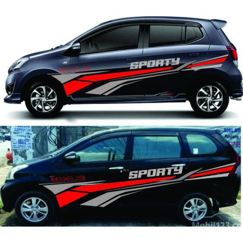 sriker sporty stiker mobil avanza xenia innova panther stiker cutting