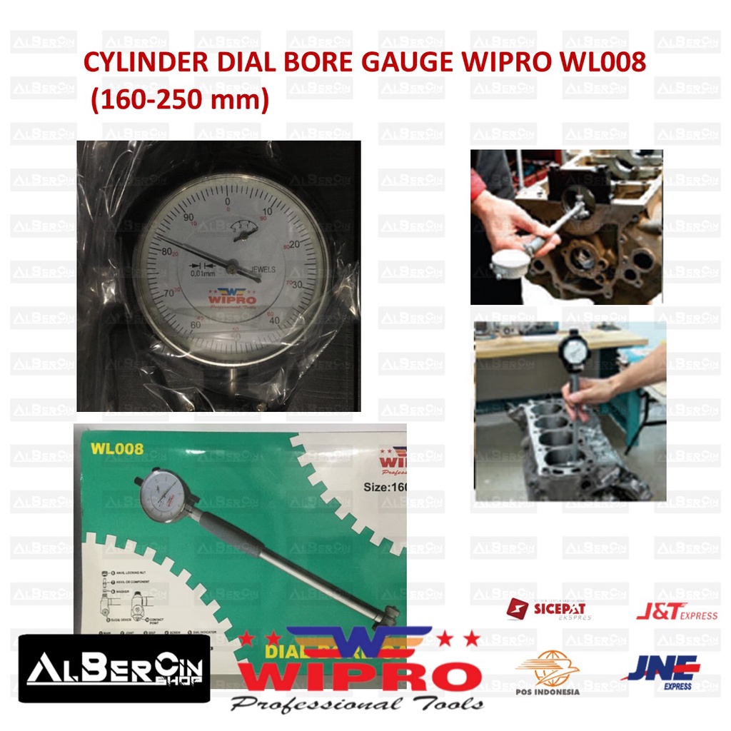 Cylinder Dial Bore Gauge Range 160-250mm WIPRO WL008