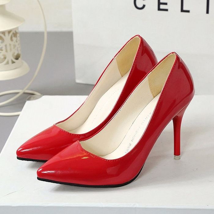 JSH 9181 (SIZE 36-40) RISCE SEPATU HEELS 9,5cm KANTOR PESTA POLOS IMPORT WANITA CEWEK PEREMPUAN