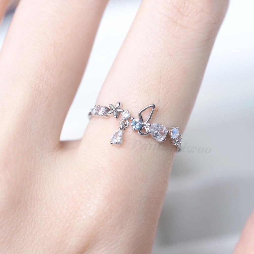 Panlandwoo - Cincin Wanita Korea Rhodium Julie-2