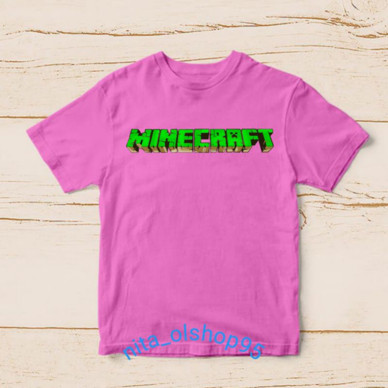 baju minecraft / kaos minicraft / baju anak karakter