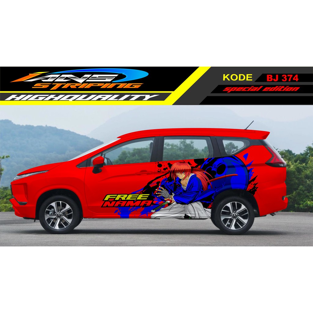 STICKER DECAL MOBIL XPANDER / STIKER MOBIL PAJERO, INNOVA, MOBILIO / VARIASI STICKER MOBIL SAMURAY