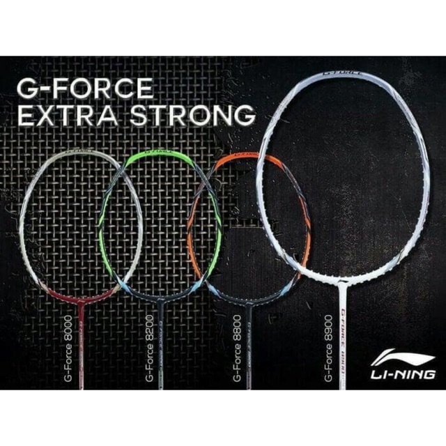 ORIGINAL Lining G Force 8000 Extra Strong Raket Badminton