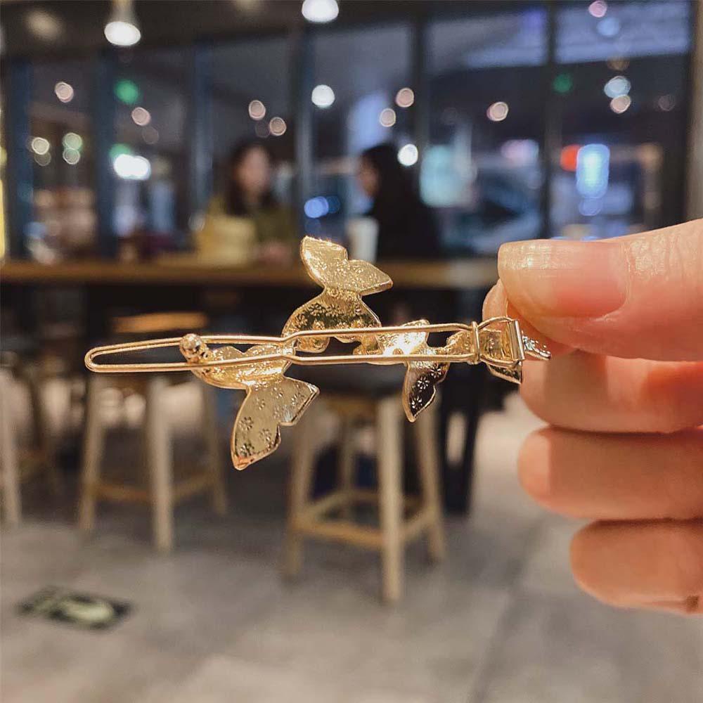 AUGUSTINA Aksesoris Rambut Kupu-Kupu Temperamen Korea Berlian Imitasi Kristal Rambut Hoop