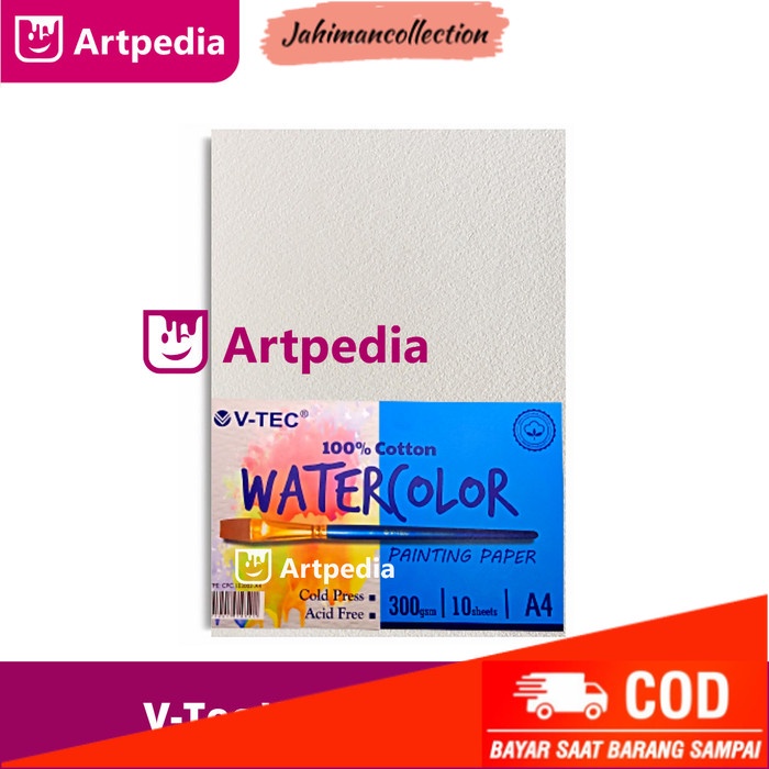 ✨ BISA COD ✨ V-TEC Watercolour Painting Paper A3/A4 - CPC 103003-A4 / CPC 103004-A3 - A4