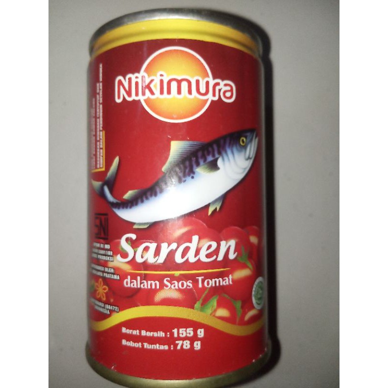 

Sarden Nikimura 155gr (Saus Tomat)