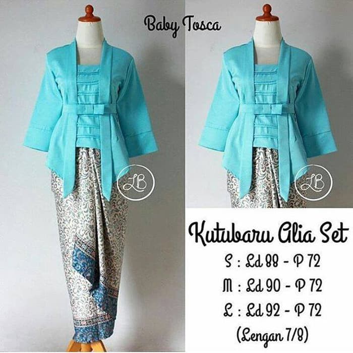 Kebaya Modern Stelan Kutu Baru Tosca