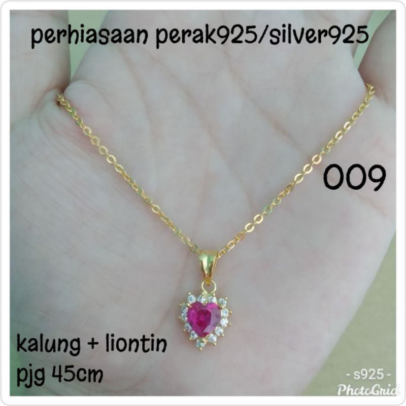 KALUNG+LIONTIN KUNING 009 PERAK 925 #FOS