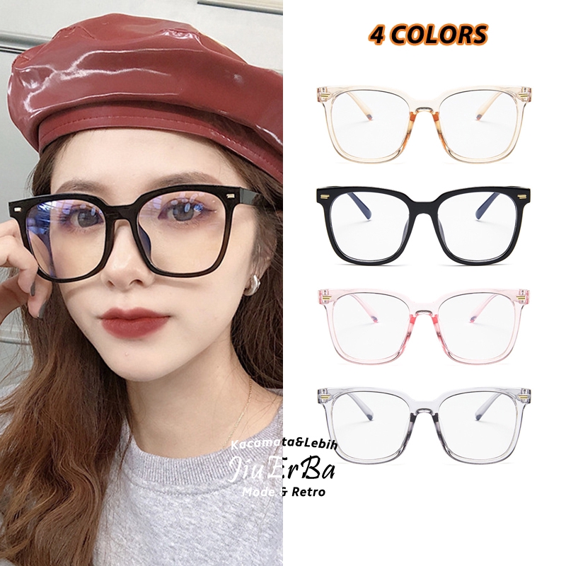 (YUZHU) Bayar di Tempat INS Fashion Style Kacamata Candy Color Frame Kacamata Wanita Anti Biru Kacamata