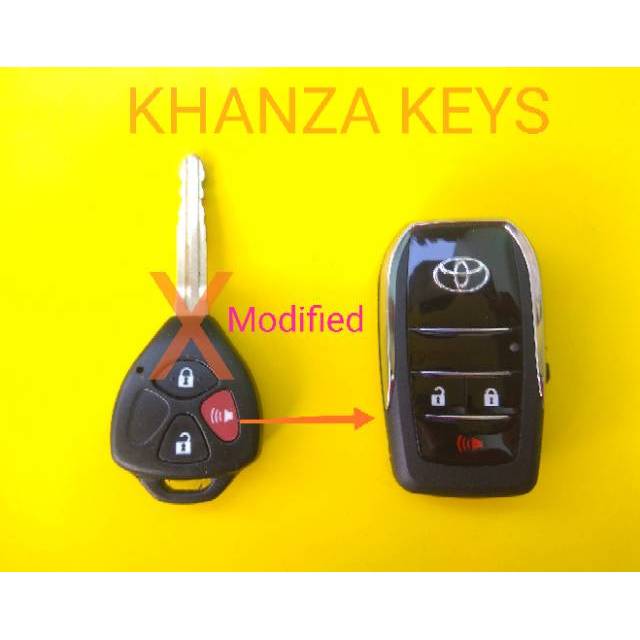 Flip key toyota 2/3 tombol innova yaris vios altis fortuner