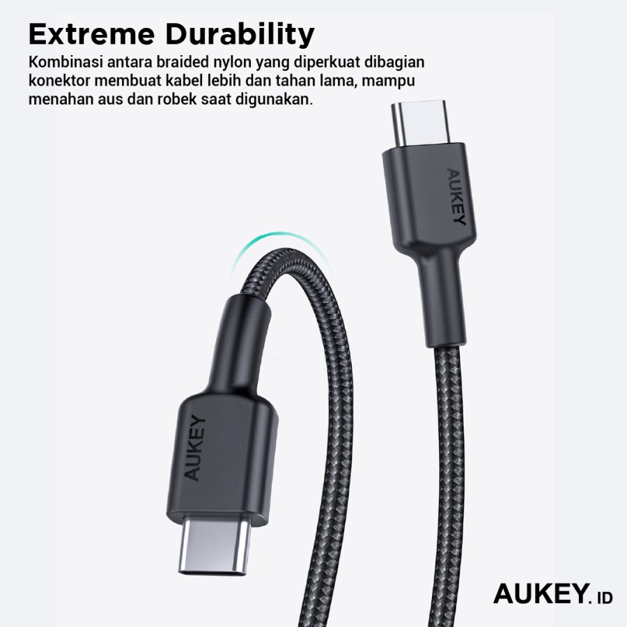 Kabel Aukey CB-CD37 USB C To C 3A - 500867