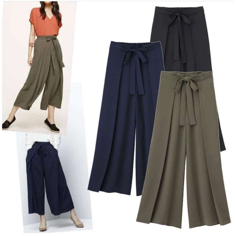 Kulot GU gaucho belt palazzo by unq