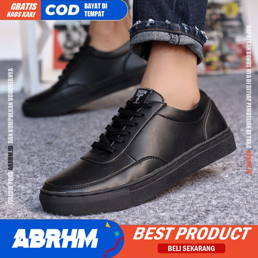 ROVER Sepatu Casual Sneakers Pria Kulit Syntetic Sepatu Pria Casual Sneaker Cowok Sepatu Kasual Kerja Kuliah Gaya santai Keren Kekinian Murah Terlaris