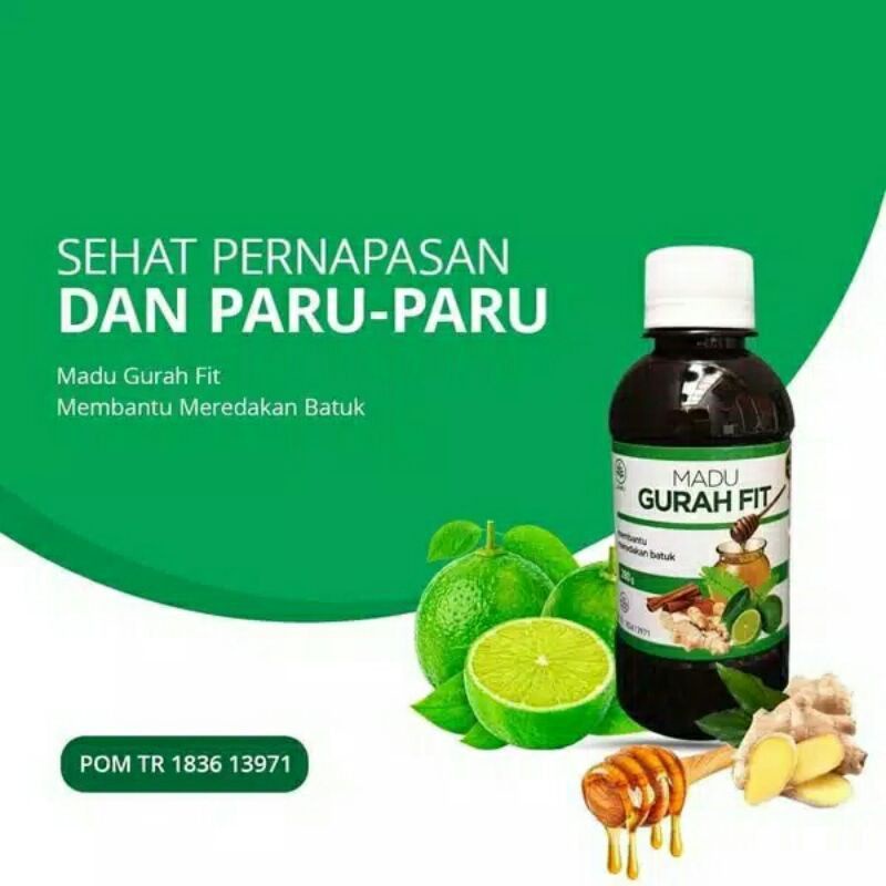 Madu GURAH FIT Asli Original Gurahfit Madu Untuk Bronkitis, Radang Tenggorokan, Batuk dll